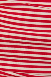 Red Stripe Off Shoulder Top
