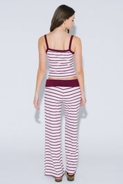 Light Pink Striped Fold Over Set