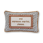 Espresso Martini Needlepoint Pillow
