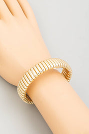 Flat Metallic Coil Bracelet