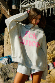 F CANCER Reversible Mockneck