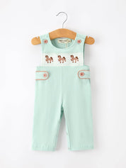 Western Horse Embroidery Boys Jonjon Romper