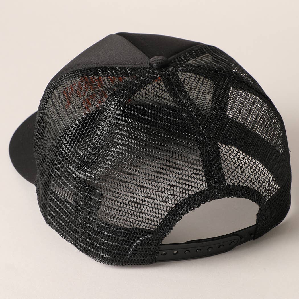 Cowboy Embroidery Trucker Hat