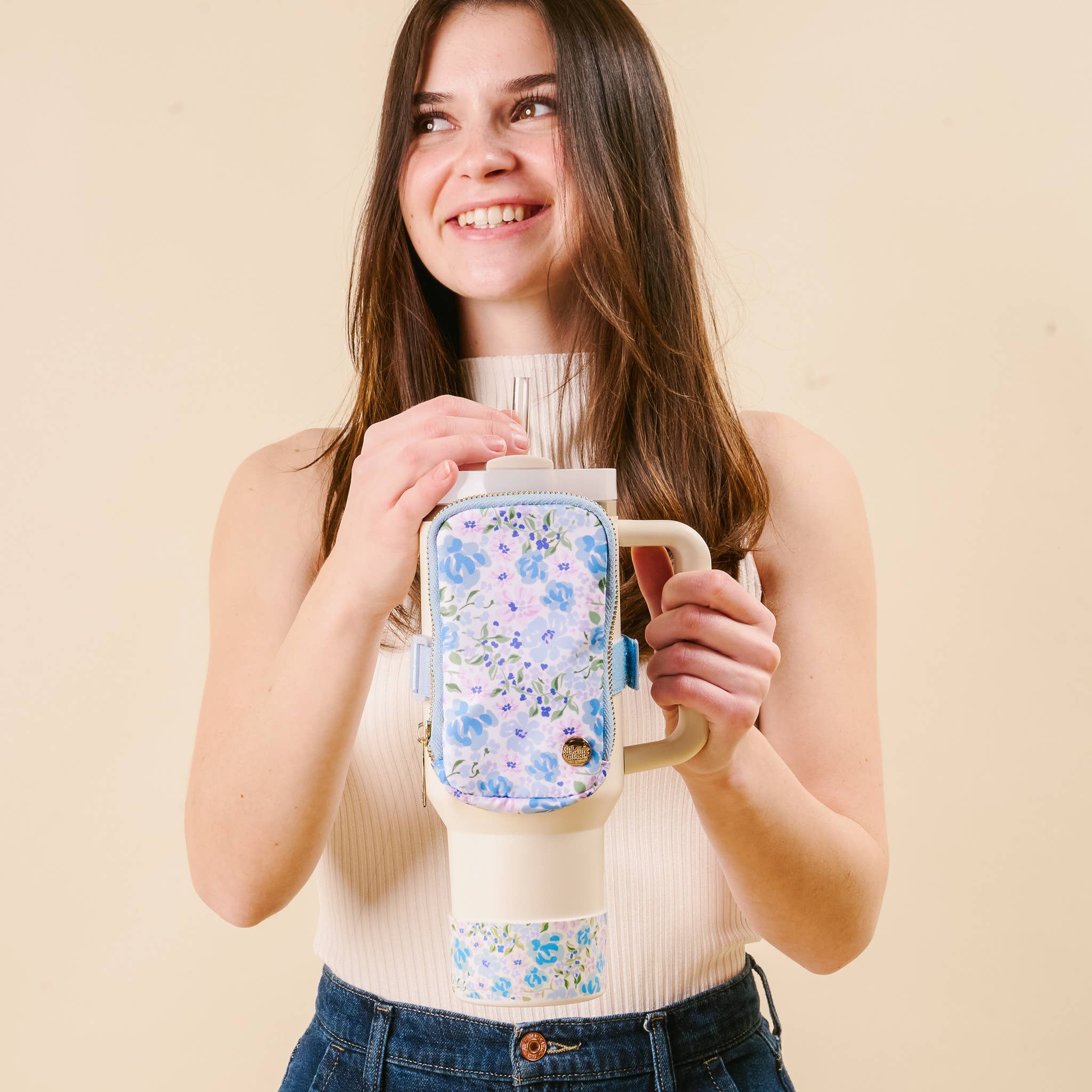 Blue Floral Tumbler Boot