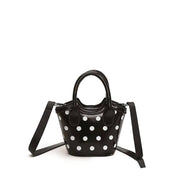 Polka Dot Patent Mini Bucket Tote