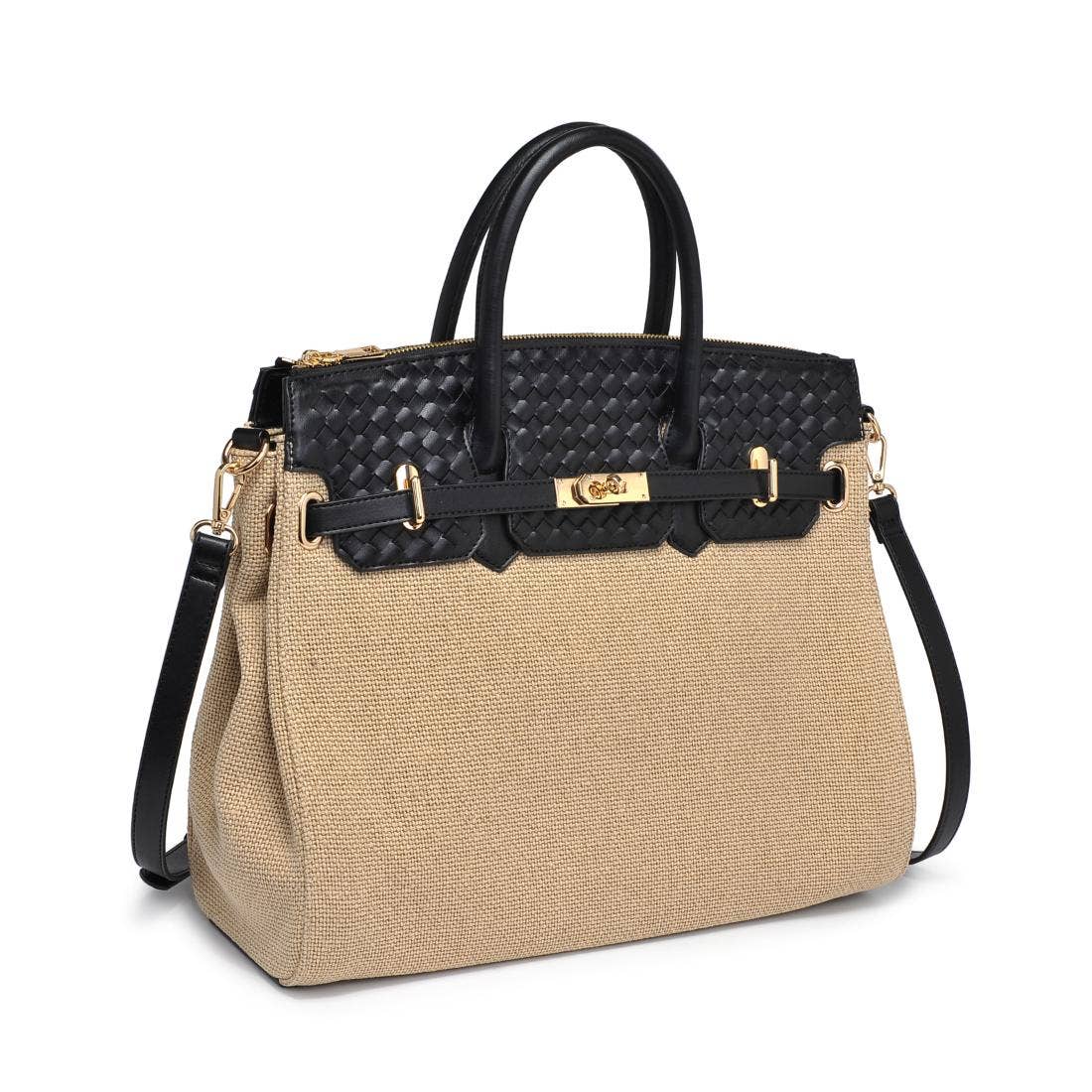 Beige Bertha Satchel