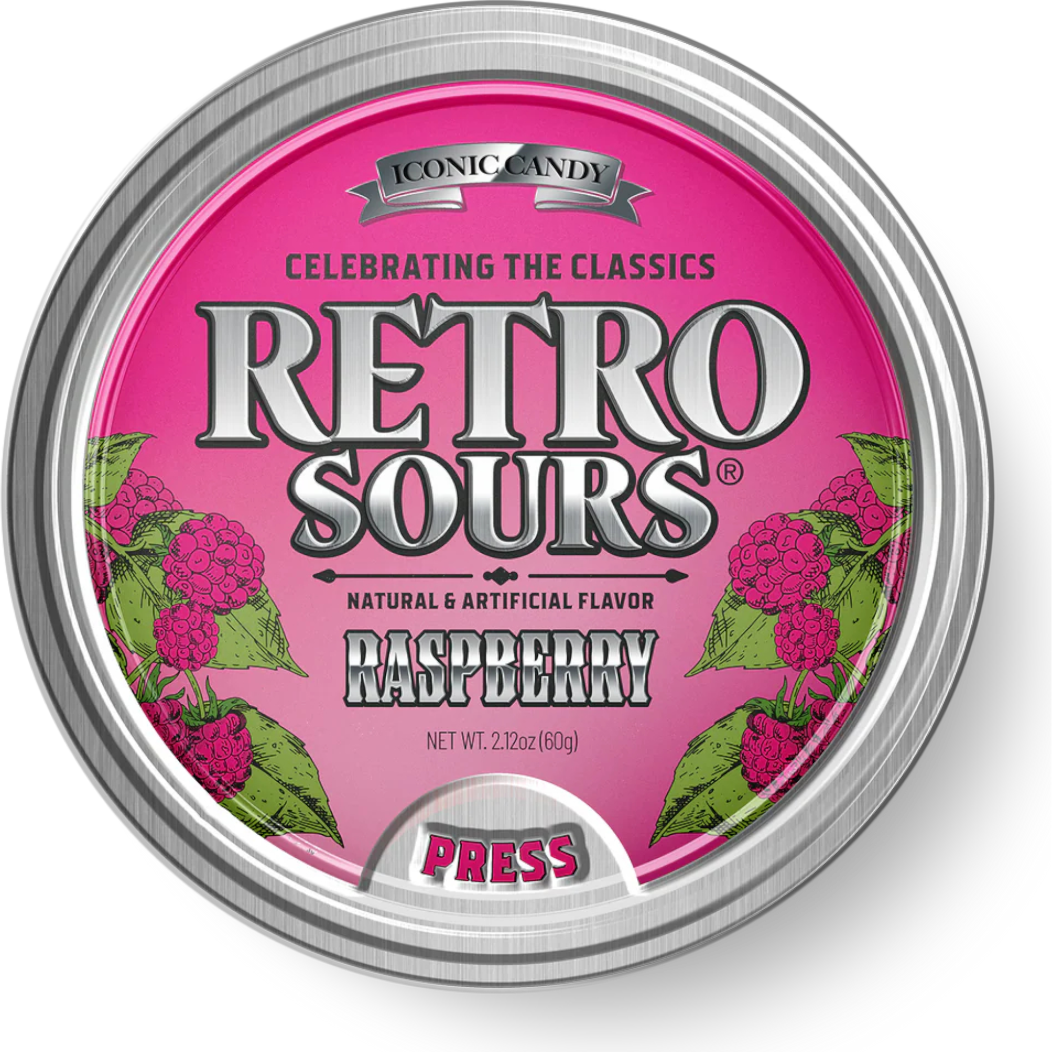 Retro Sours Raspberry Candy