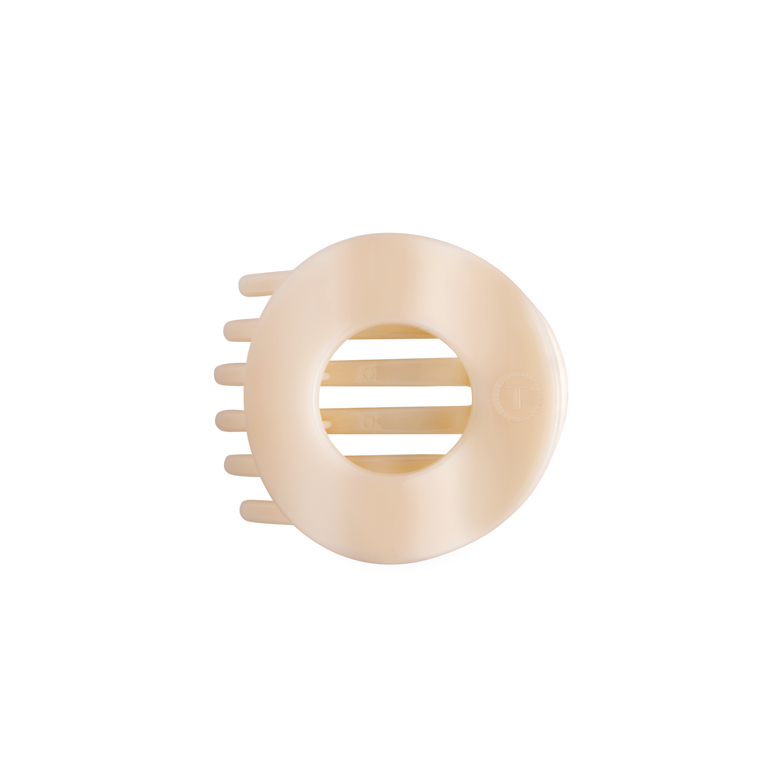Flat Circle Hair Clip | Medium | Almond Beige
