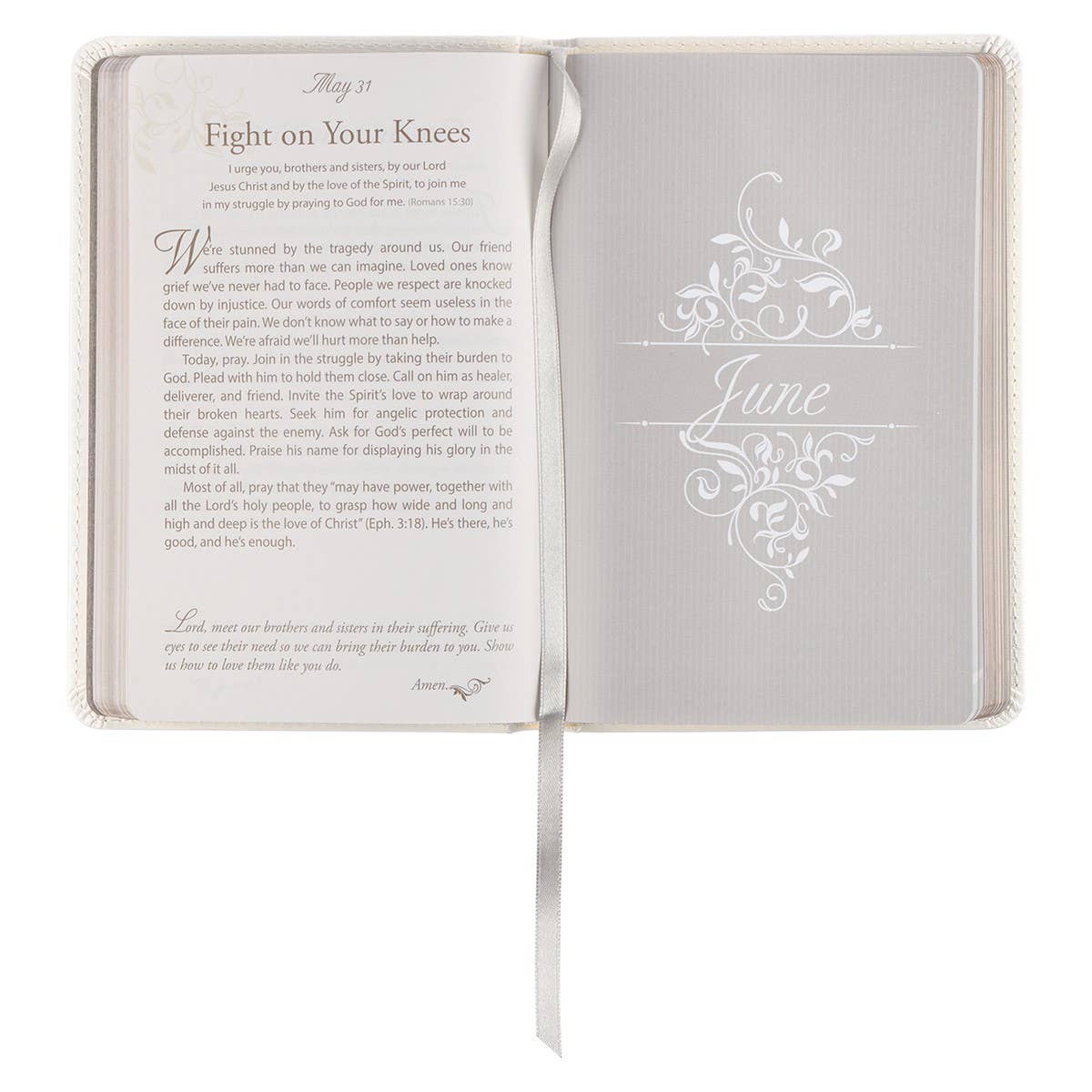 Mr. & Mrs. Devotional White Faux Leather