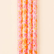 Pink Floral Tumbler Straw Set