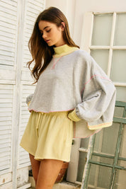Yellow Drawstring Knit Shorts