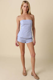 Blue Gingham Mini Set