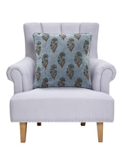 Block Print Vel Mughal Flower Pillow