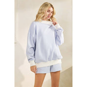 Blue Striped Mockneck