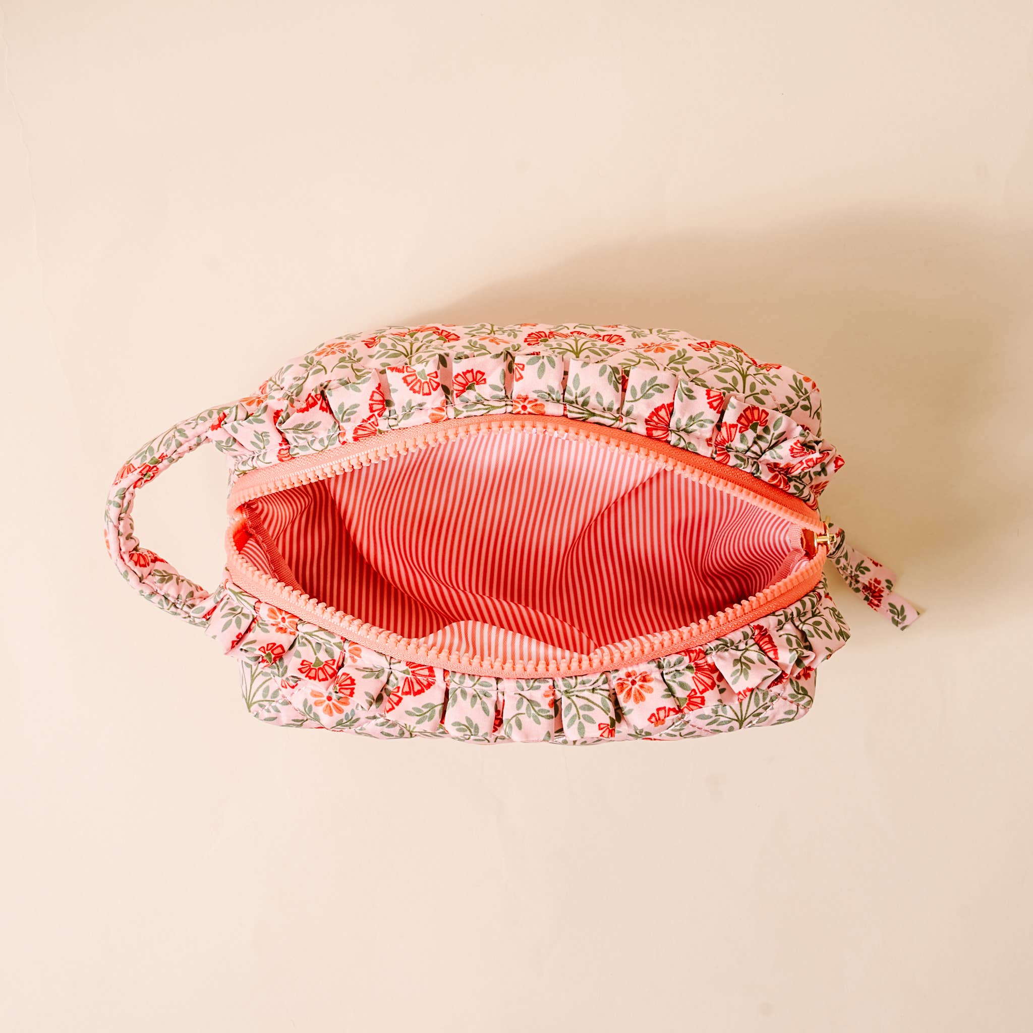 Essentials Quilted Cosmetic Pouch-Everbloom Dusty Rose