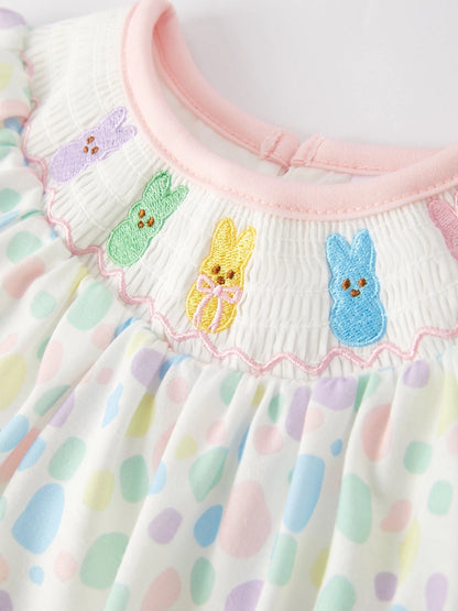 Easter Bunny Girls Multi Dots