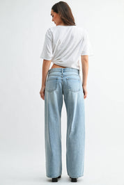 Light Denim Wide Leg Jean