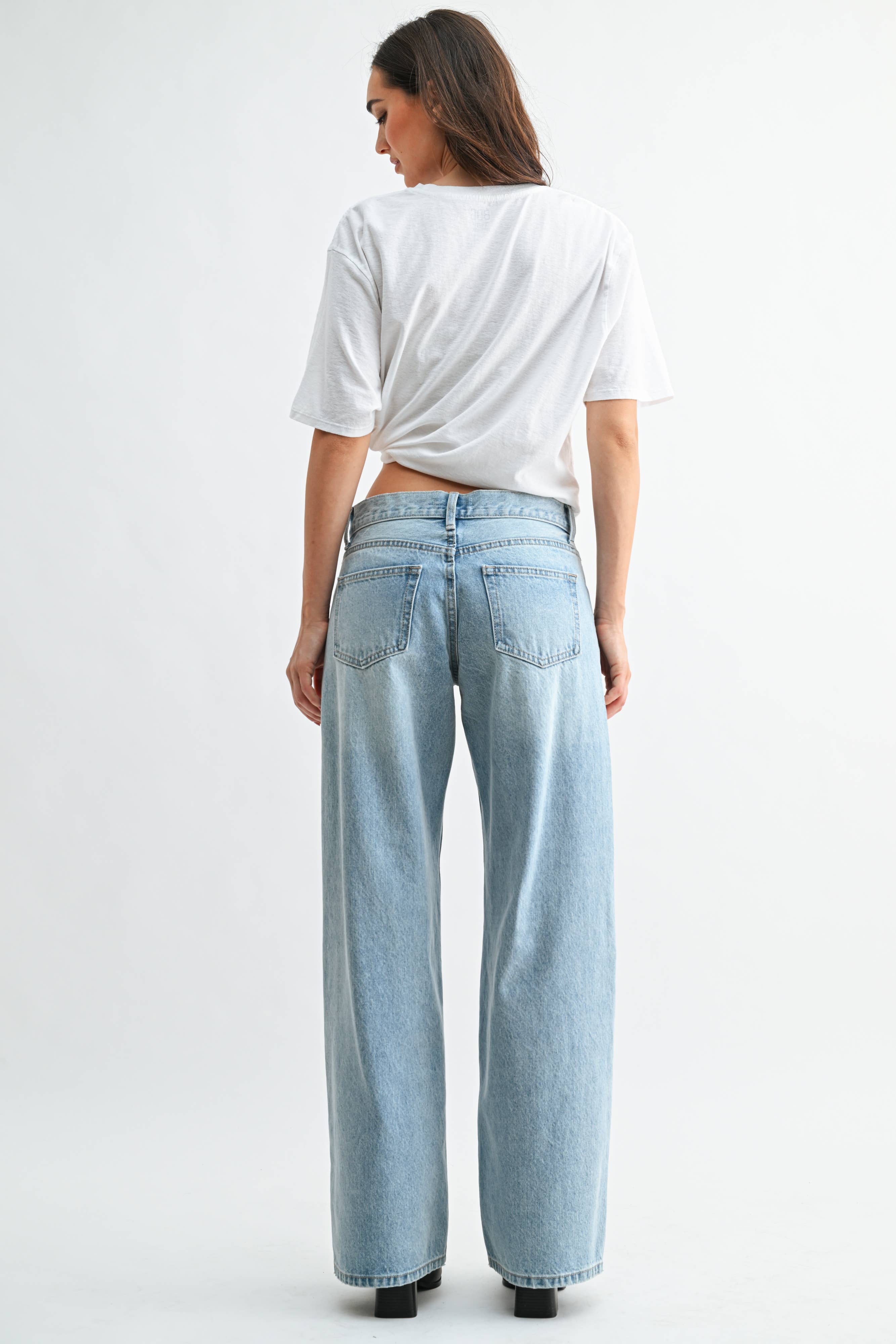 Light Denim Wide Leg Jean