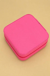 Fuchsia Jewelry Organizer Travel Case