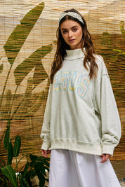 Patchwork Embroidered Jesus Sweatshirt