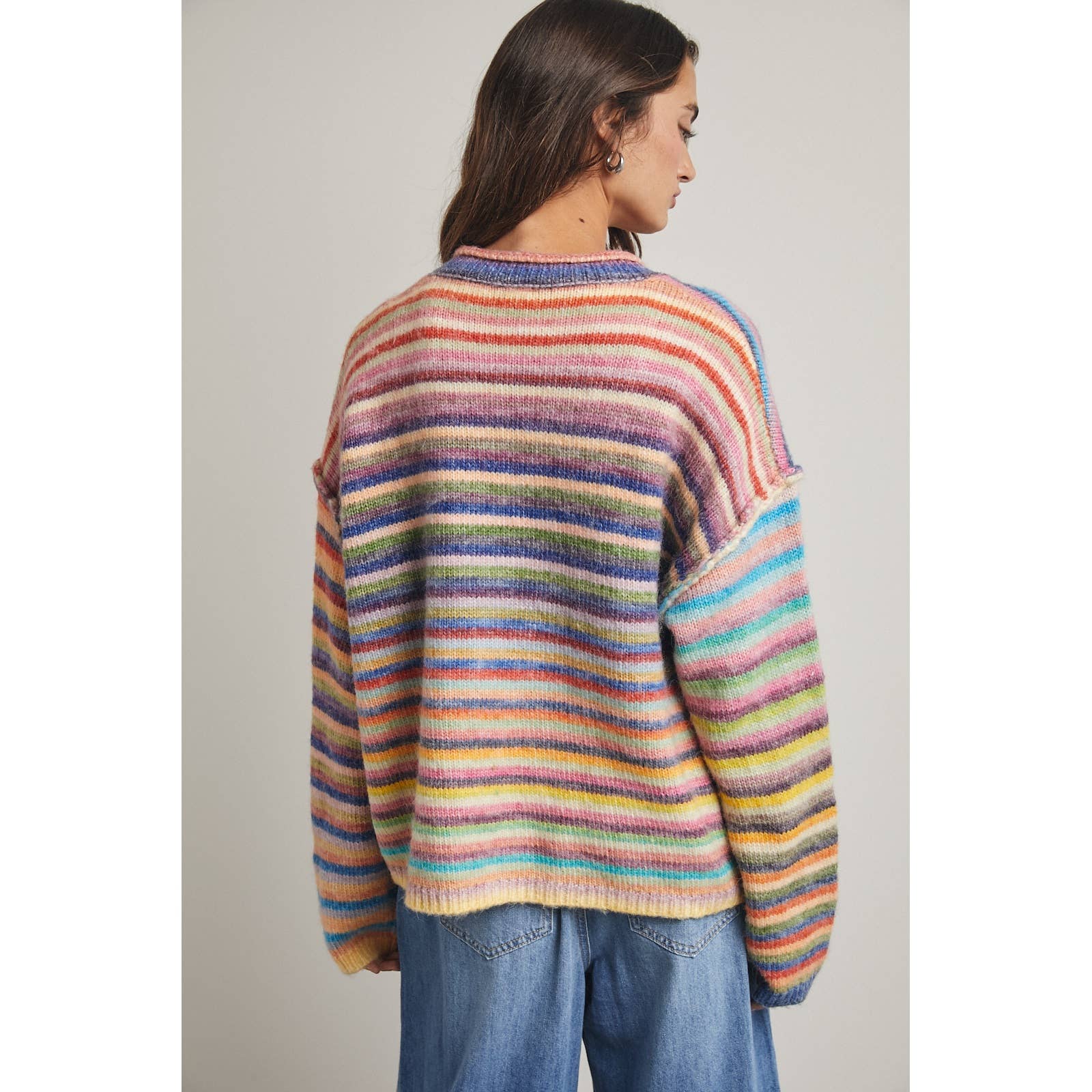 Multi Color Button Up Cardigan