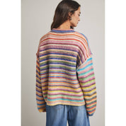 Multi Color Button Up Cardigan