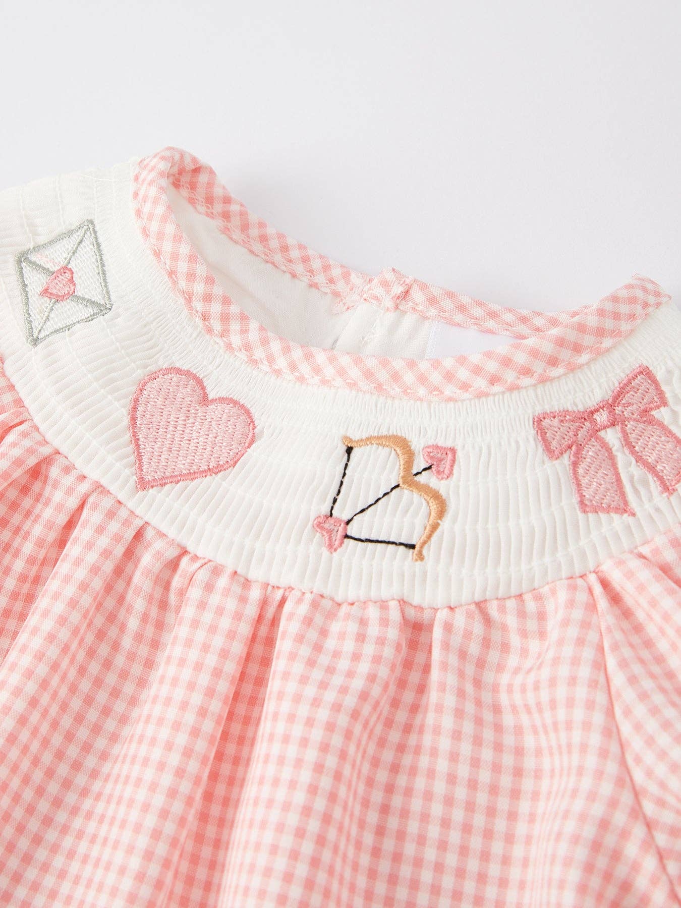 Heart Smocked Embroidery Girls