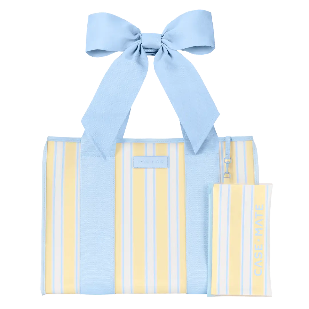 Blue & Yellow Stripe Jelly Tote Bag