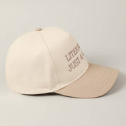 Literally Just A Girl Embroidery Two Tone Trucker Hat: FUCHSIA / ONE SIZE