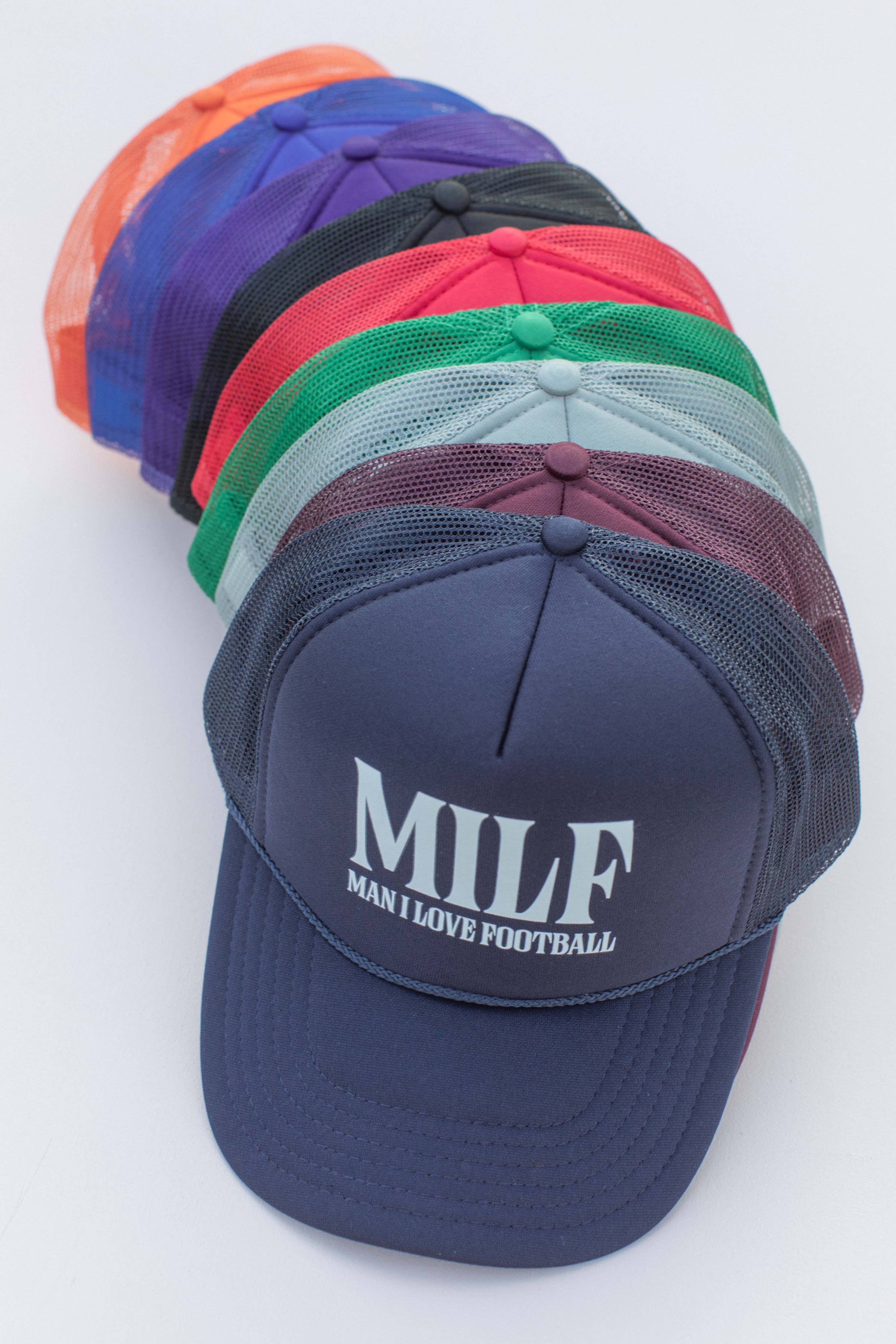 Black MILF Game Day Football Trucker Hat