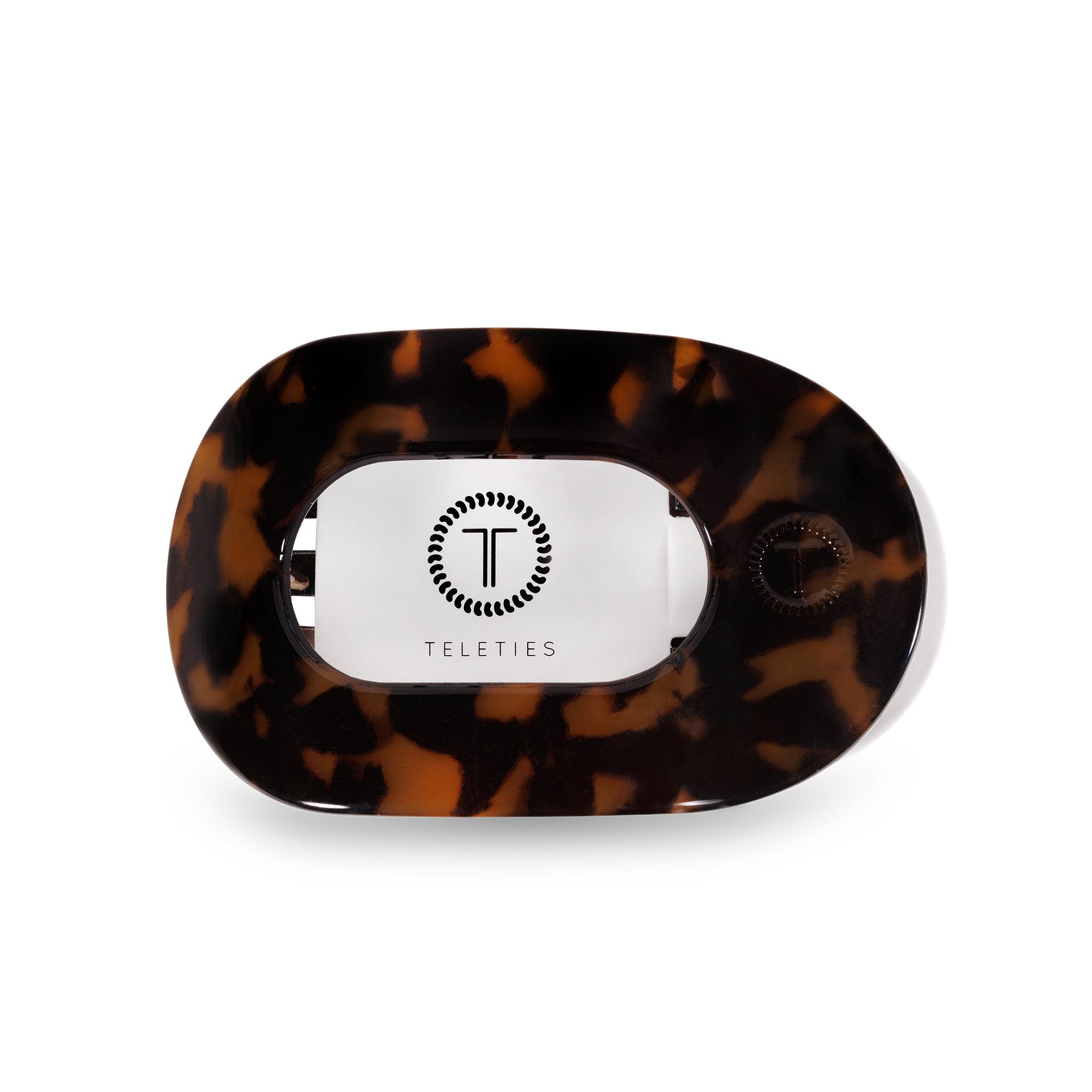 Tortoise Small Round Flat Hair Clip