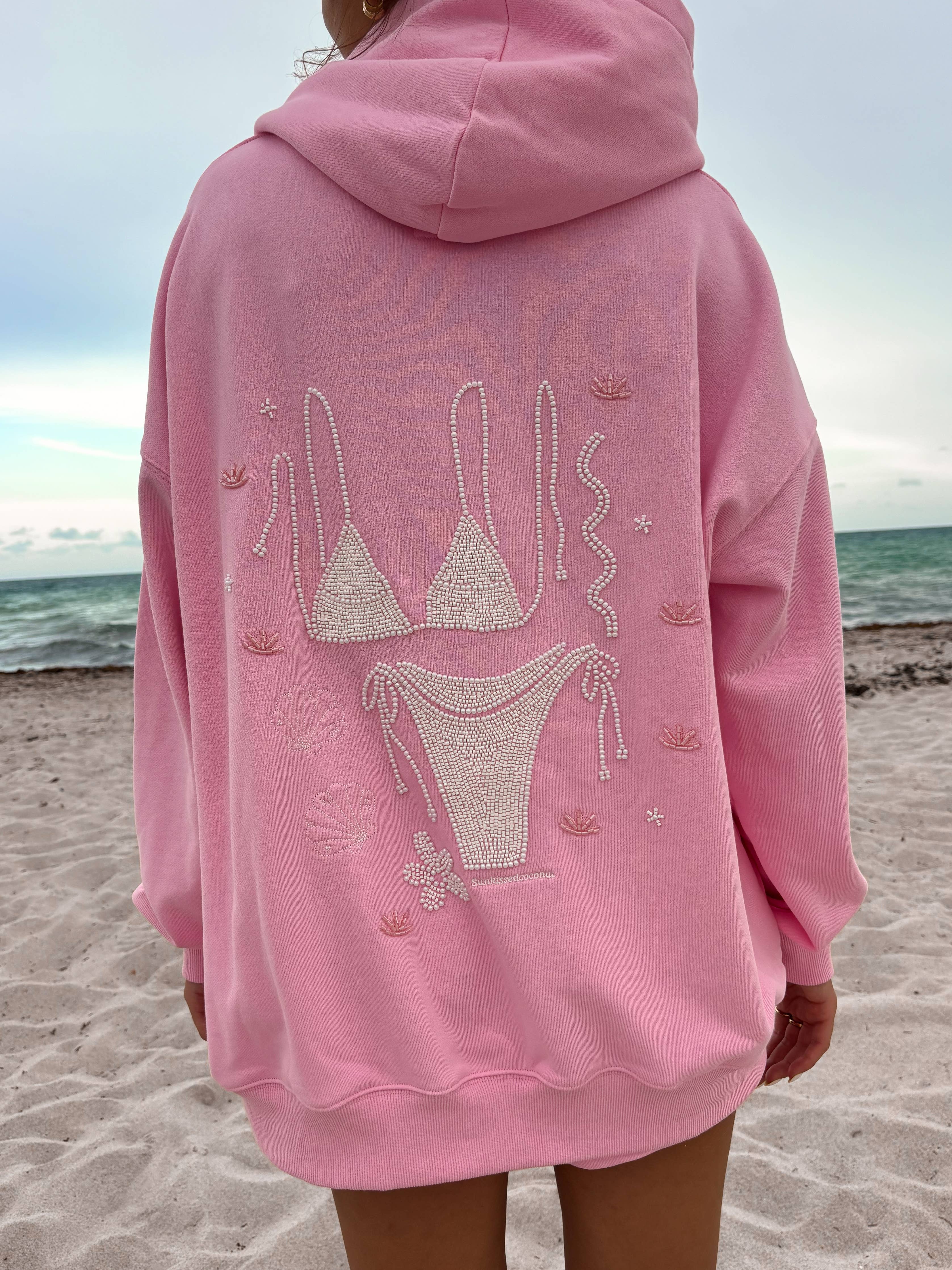 Pink Bikini Beaded Hoodie