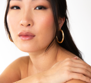 Gold Medium Acrylic Hoop Earrings