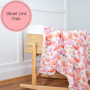 Under The Sea Beautiful Coral Baby Swaddle Blanket