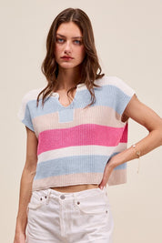Multicolor Stripe Sweater Top