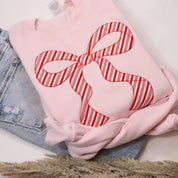 Peppermint Bow Christmas Sweatshirt
