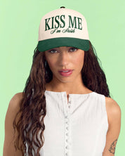 Green Kiss Me Irish Trucker Hat