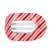Candy Cane Large Round Flat Clip