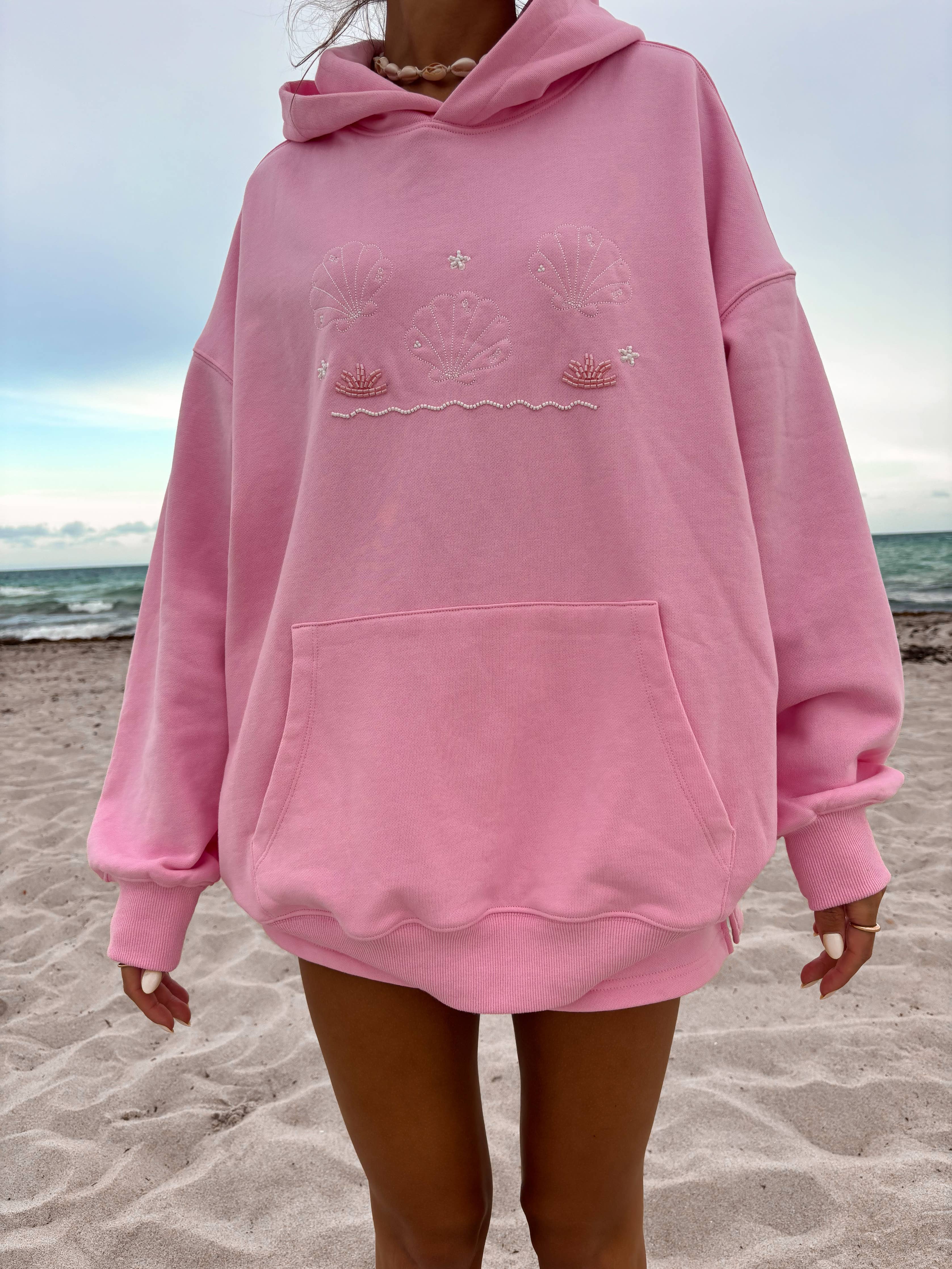 Pink Bikini Beaded Hoodie