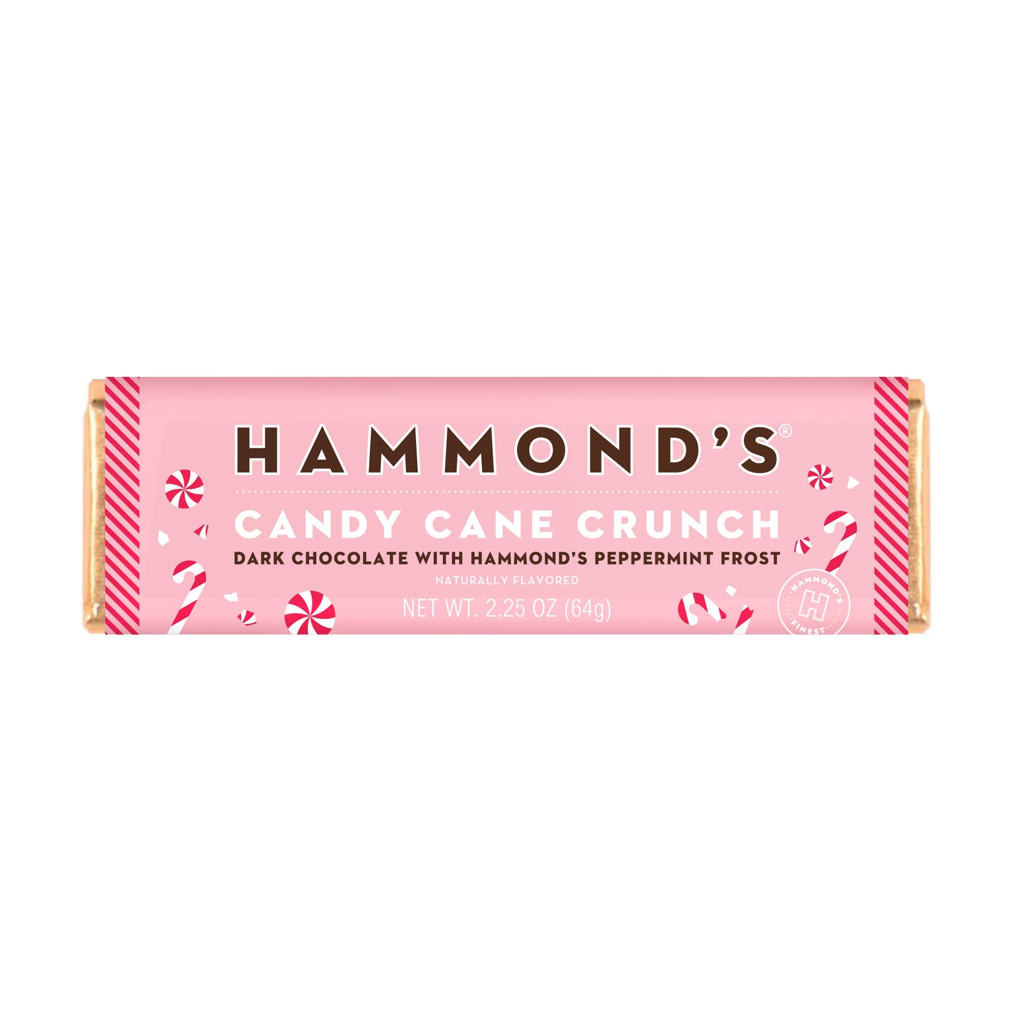 Hammond's Candy Cane Crunch Dark Chocolate Candy Bar