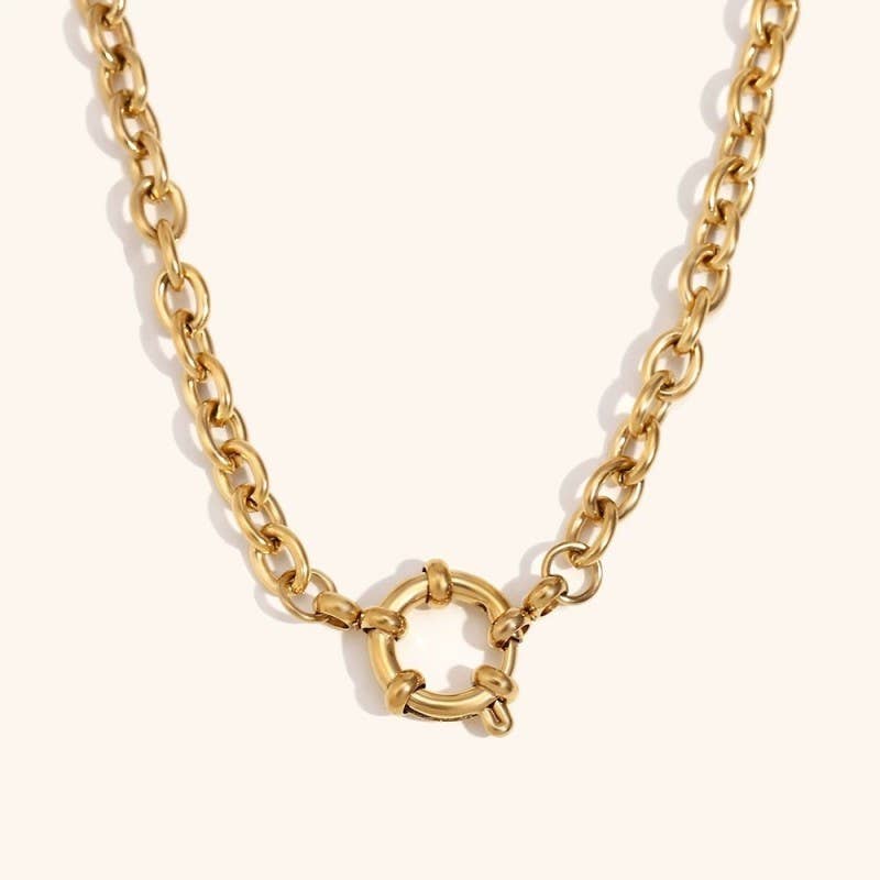 Gold Cable Chain Necklace