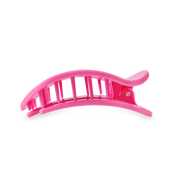 Flat Round Hair Clip | Medium | Paradise Pink showing bendable teeth for a secure yet gentle hold