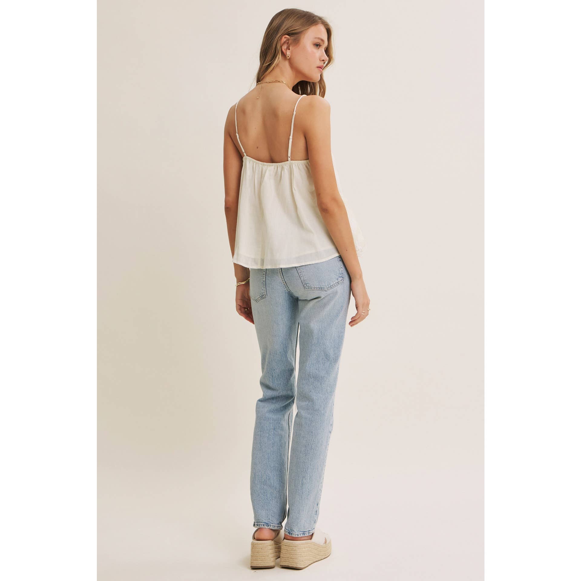 White Embroidered Floral Lace Top