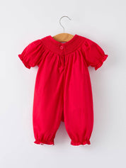 Red Nativity Baby Romper