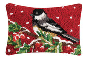 Chickadee On Branch Hook Pillow