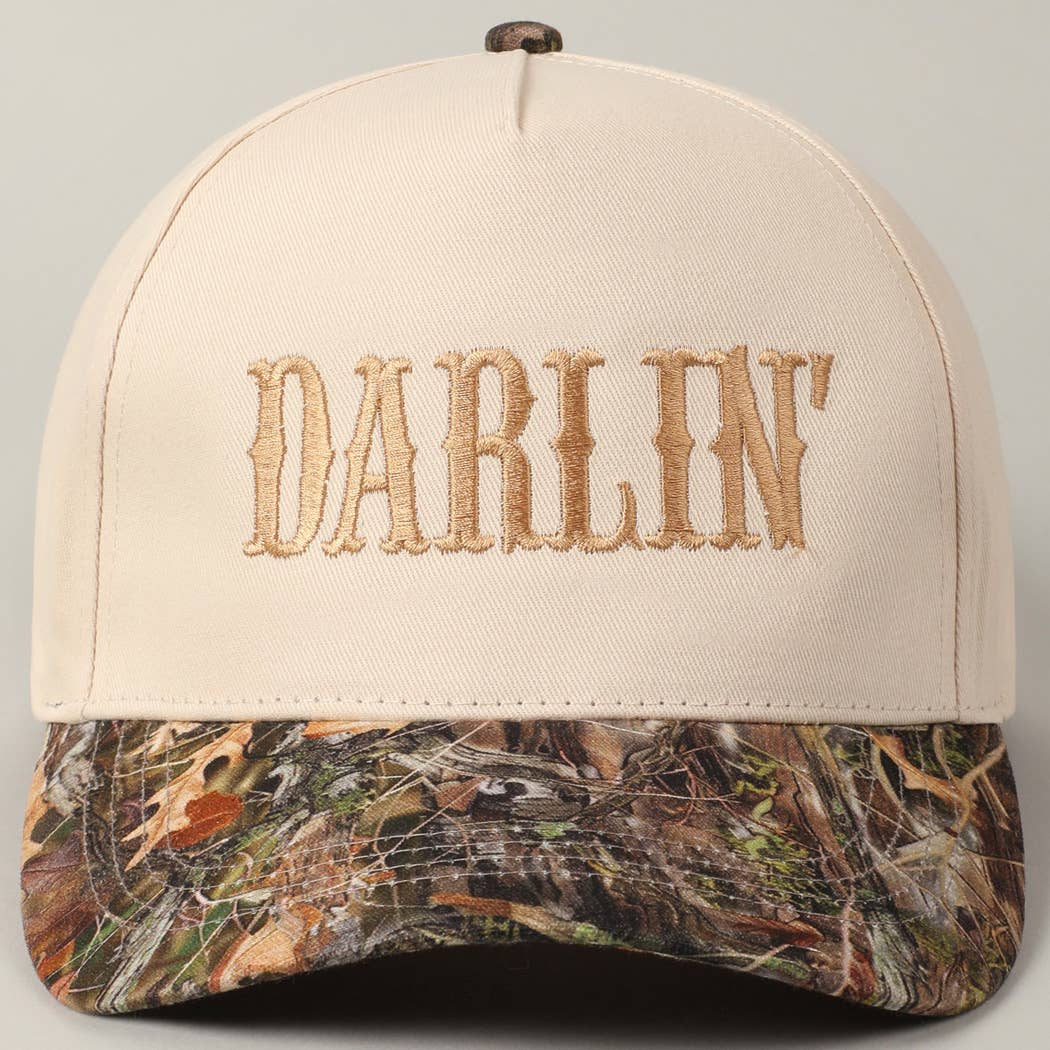 Camo DARLIN' Embroidery Trucker Hat