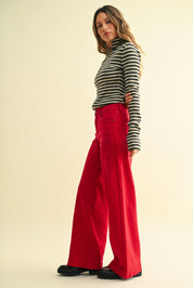 Clean Hem Full Length Wide Leg