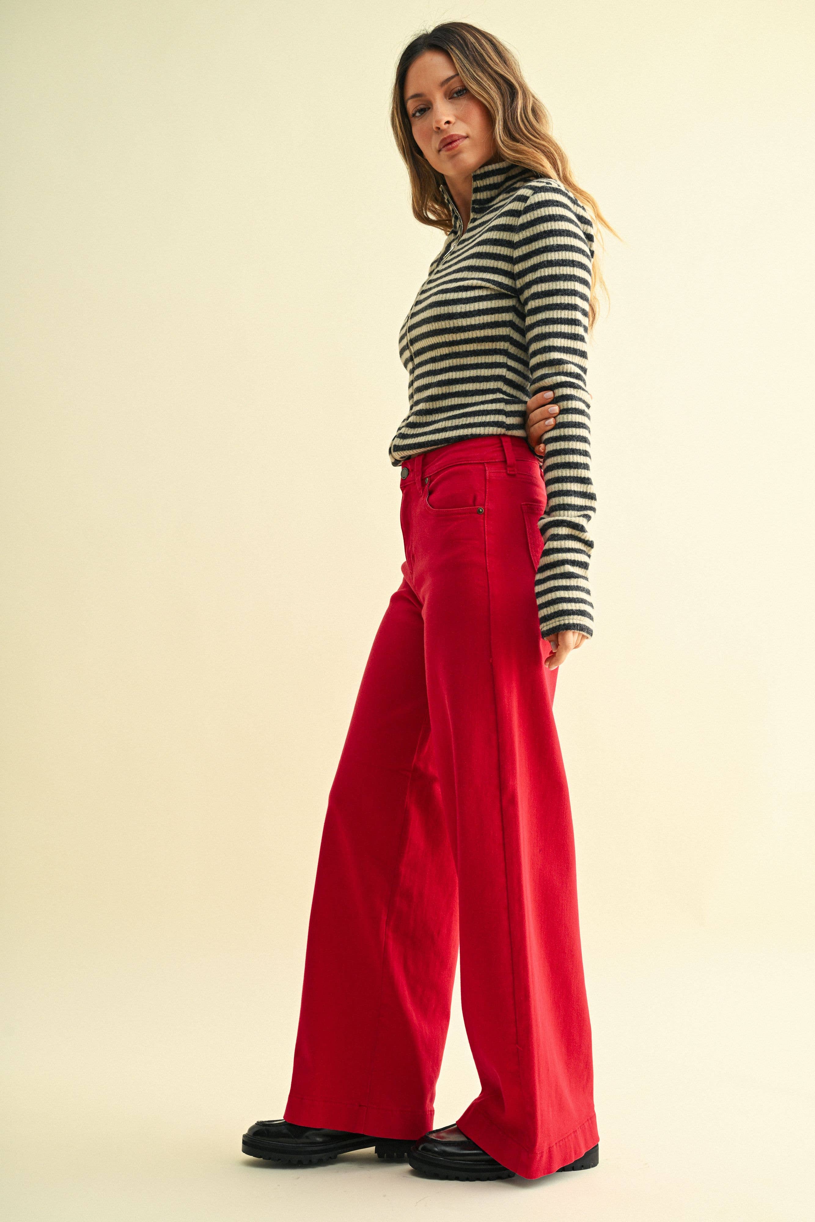 Clean Hem Full Length Wide Leg