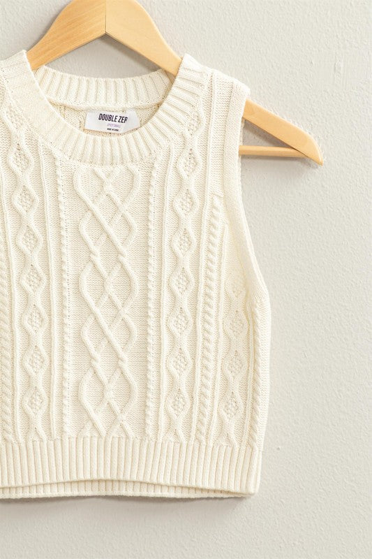 Emmerson Cream Cable Knit Top-RTS