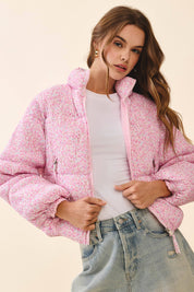 Ditsy Floral Printed Puffer Jacket